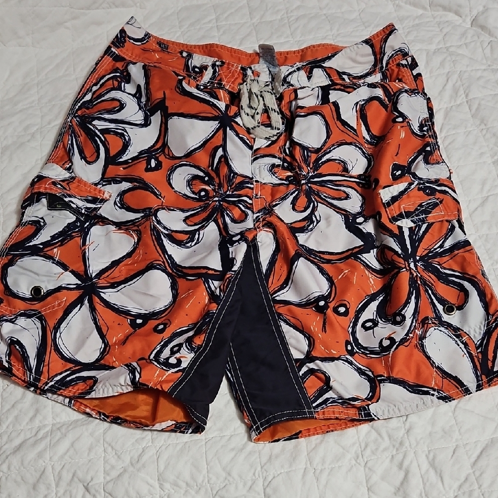 Old Navy Orange Floral Men's Shorts